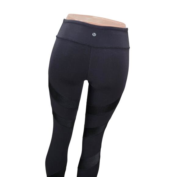 Lululemon Wunder Under Cire Wrap Yoga Stirrup Pants Women's Size 4 Black - Picture 10 of 15